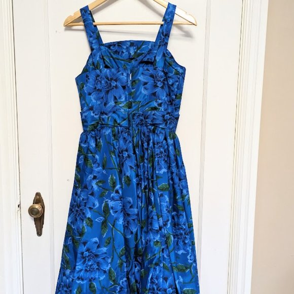Vintage 1950's / 1960's Taffeta Fit and Flare Cocktail Dress - Picture 5 of 7